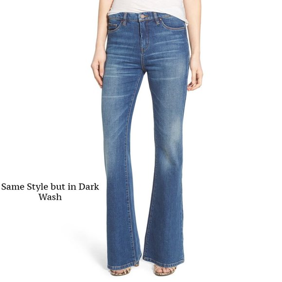 NWT TALL Blank NYC Dark Wash High-Rise Flares - Picture 2 of 11